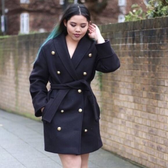 Authentic Balmain X H&M Collab wool blend Coat - Picture 2 of 11